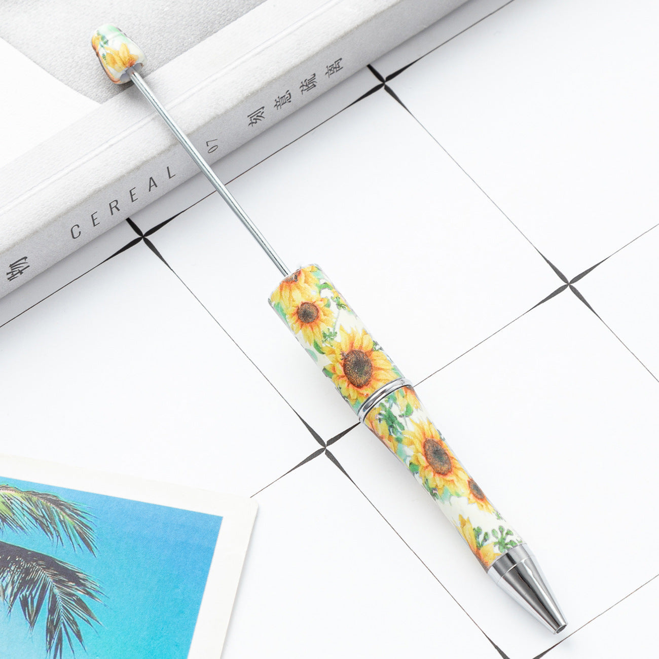 Wholesale 1000pcs Beadable Pens Cow Print Leopard Print Christmas Plastic Pen DIY for Beaded